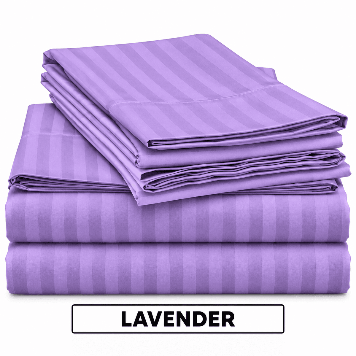 2 Pcs Offer Pack | Premium Egyptian Cotton Striped Bed Sheets | Soft, Stylish and Comfortable - Multi Colours - Free Delivery