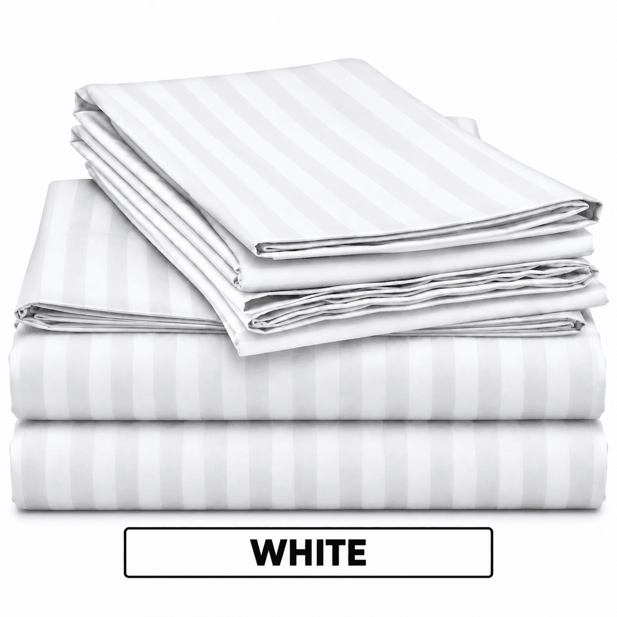 2 Pcs Offer Pack | Premium Egyptian Cotton Striped Bed Sheets | Soft, Stylish and Comfortable - Multi Colours - Free Delivery