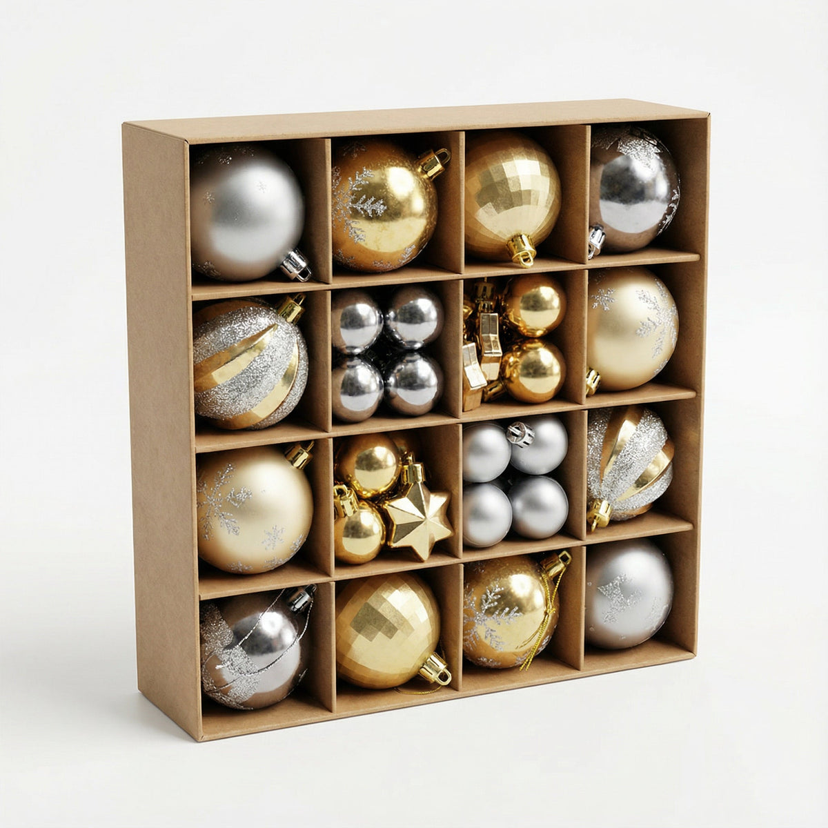 Elegant Gold & Silver Christmas Ornament Collection - 1