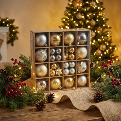 Elegant Gold & Silver Christmas Ornament Collection - 4