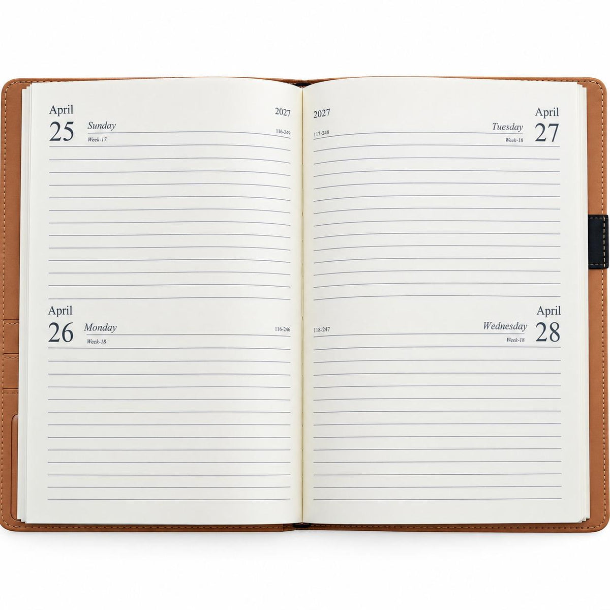 Executive 2027 Dated Diary Planner Daily Agenda Schedule Layout