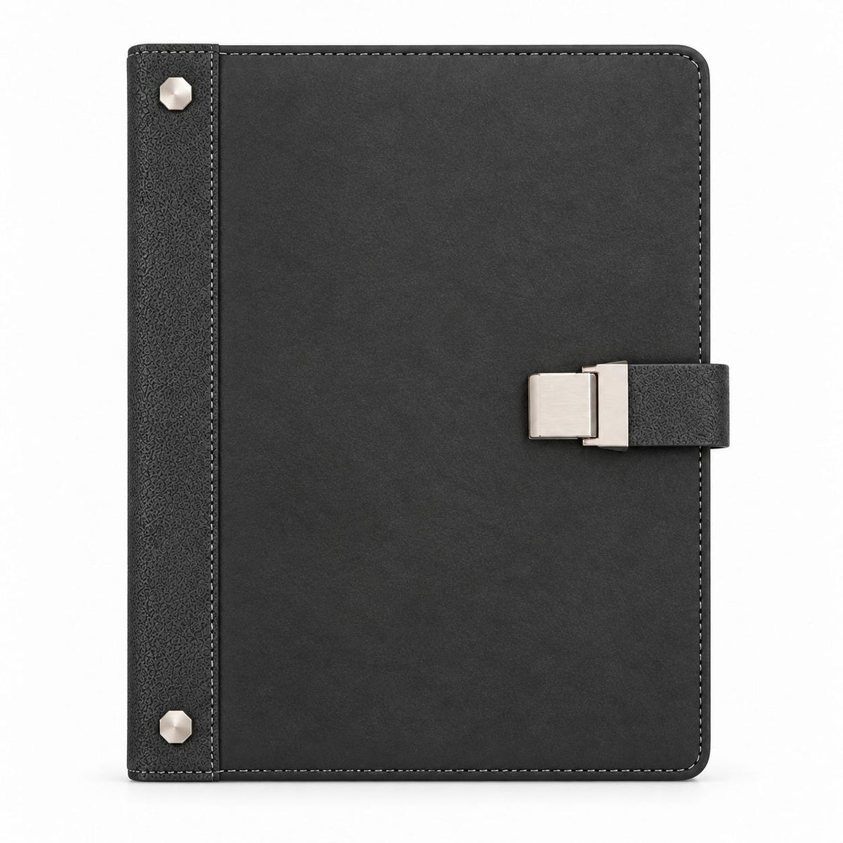 Executive 2027 Dated Leather Diary Planner in Classic Black with Gold Magnetic Lock