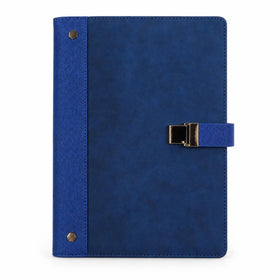 Executive 2027 Dated Leather Diary Planner in Royal Blue with Gold Magnetic Lock