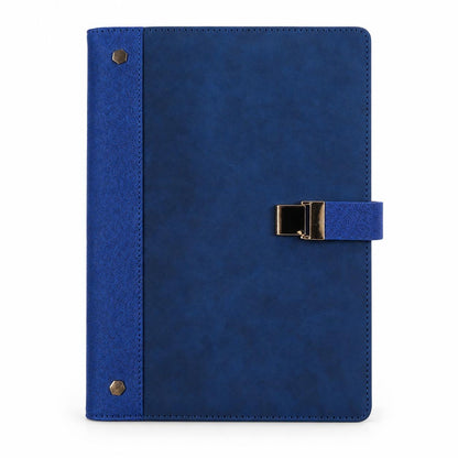 Executive 2027 Dated Leather Diary Planner in Royal Blue with Gold Magnetic Lock