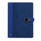 Executive 2027 Dated Leather Diary Planner in Royal Blue with Gold Magnetic Lock