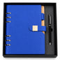 Executive 6-Ring Refillable Leather Binder Notebook & Pen Gift Set in Royal Blue Presentation Box
