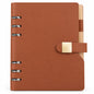 Executive 6-Ring Refillable Leather Binder Notebook in Saddle Tan Cover
