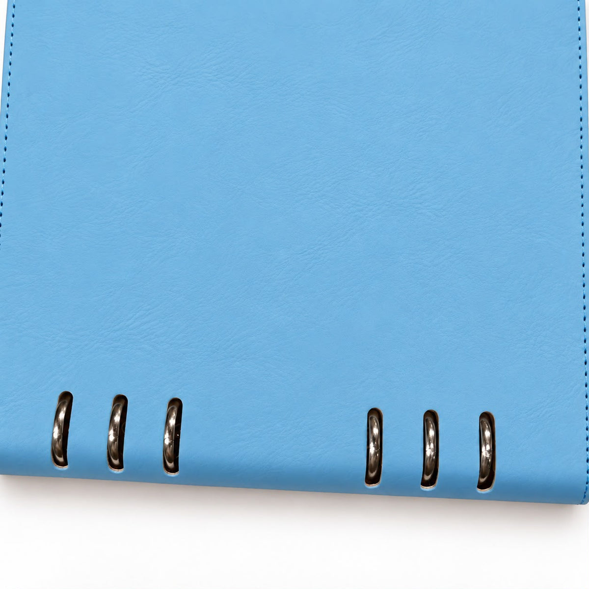 Executive 6-Ring Binder Spine and Stainless Steel Ring Mechanism Detail