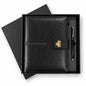 Executive 6-Ring Organizer Journal with Solar Calculator & Pen Gift Set in Classic Black Presentation Box