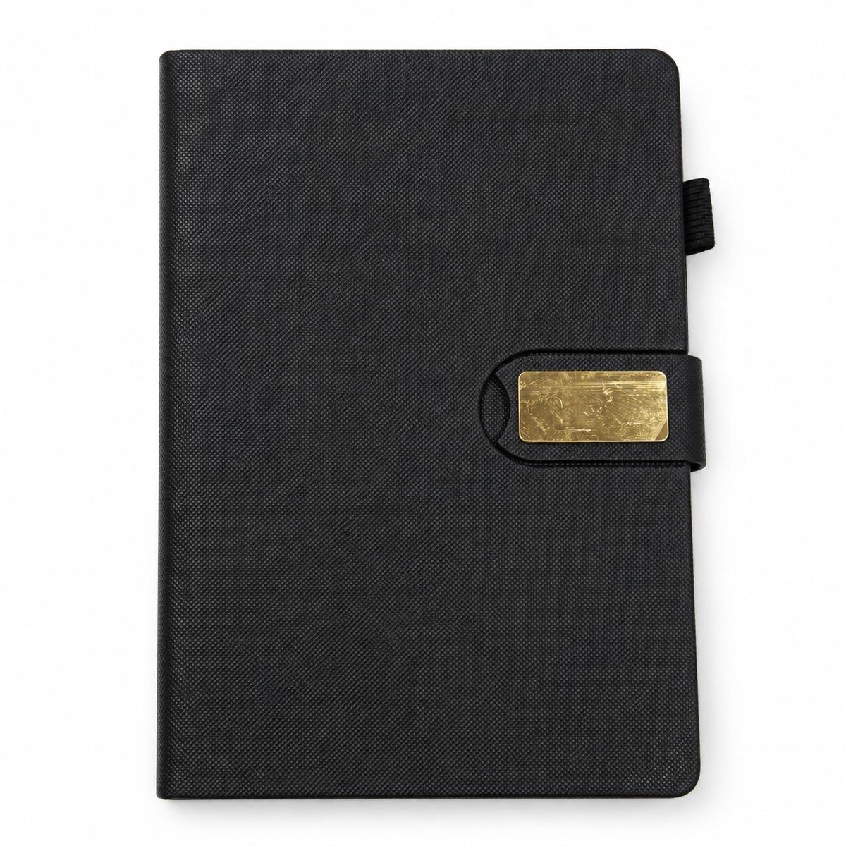 Executive Saffiano Leather Journal Standalone in Classic Black Cover