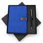 Executive Saffiano Leather Journal & Pen Corporate Gift Set in Royal Blue Presentation Box
