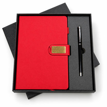 Executive Saffiano Journal in Saddle Brown Presentation Gift Box