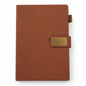 Executive Saffiano Leather Journal Standalone in Saddle Brown Cover