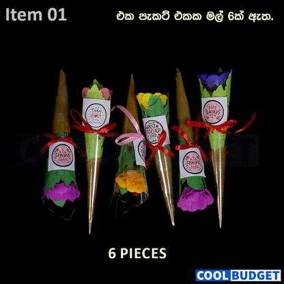 6Pcs Flowers Bouquet