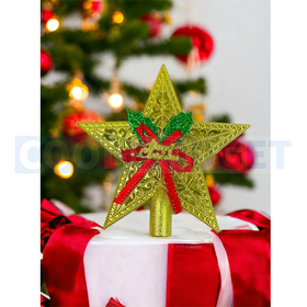 Gold Christmas Tree Top Star – Hanging Christmas Decoration - 1
