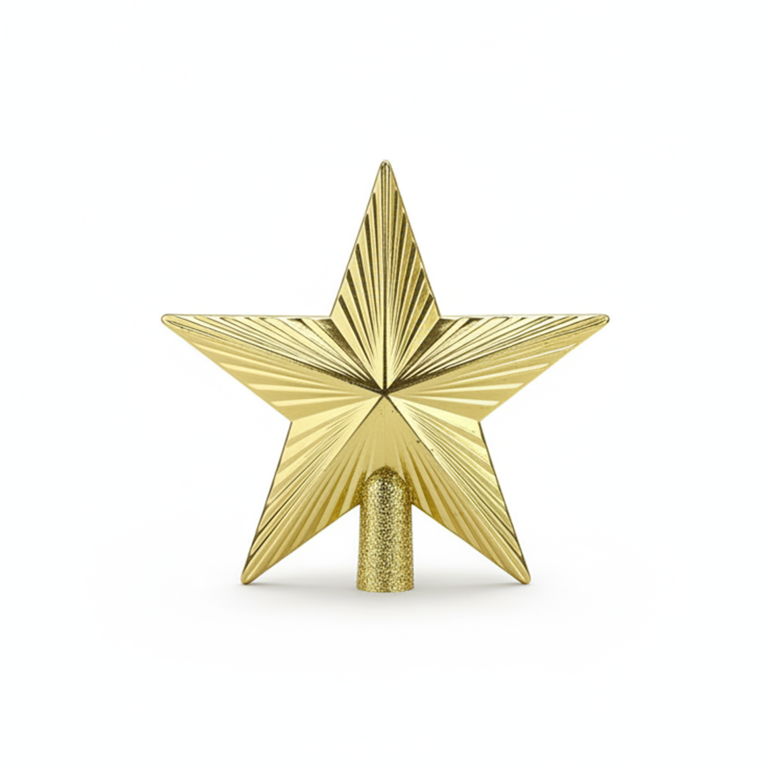 Gold Christmas Tree Top Star – Hanging Christmas Decoration - 1