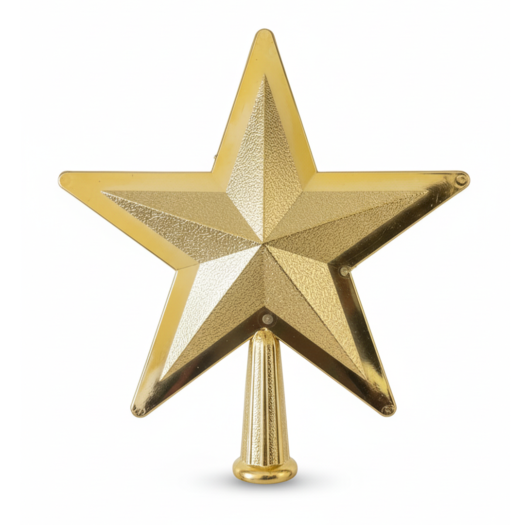 Gold Christmas Tree Top Star – Hanging Christmas Decoration - 1