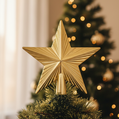Gold Christmas Tree Top Star – Hanging Christmas Decoration - 2