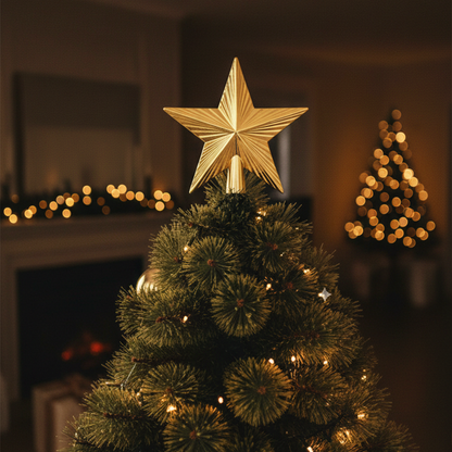 Gold Christmas Tree Top Star – Hanging Christmas Decoration - 3
