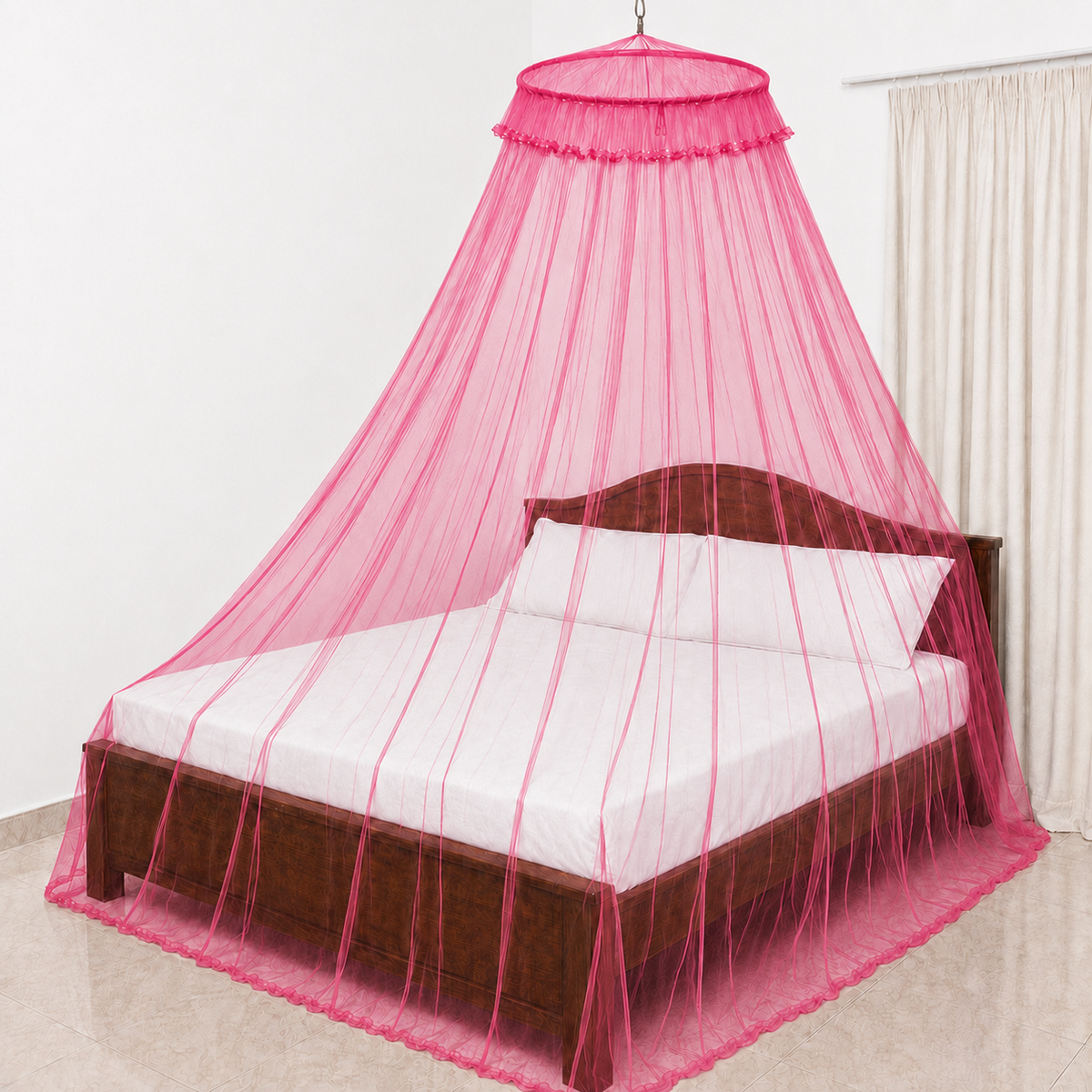 High Quality Classic Mosquito Net - (Canopy Style) Plain Color - 6