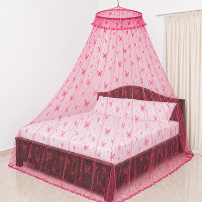 High Quality Classic Mosquito Net - (Canopy Style) Printed Butterfly Material - 4