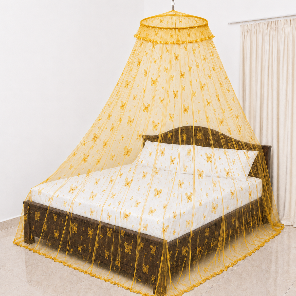 High Quality Classic Mosquito Net - (Canopy Style) Printed Butterfly Material - 5