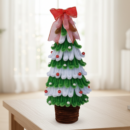 Mini Tabletop Christmas Tree – Small Desk Holiday Decor - 2