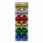 Multicolor Metallic Christmas Ornament Set - Shatterproof Ball Ornaments in Gold, Silver, Red, Green & Blue - 1