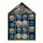 Premium Christmas Ornament Set - Blue & Silver Collection with Bells, Drums, and Baubles - 1
