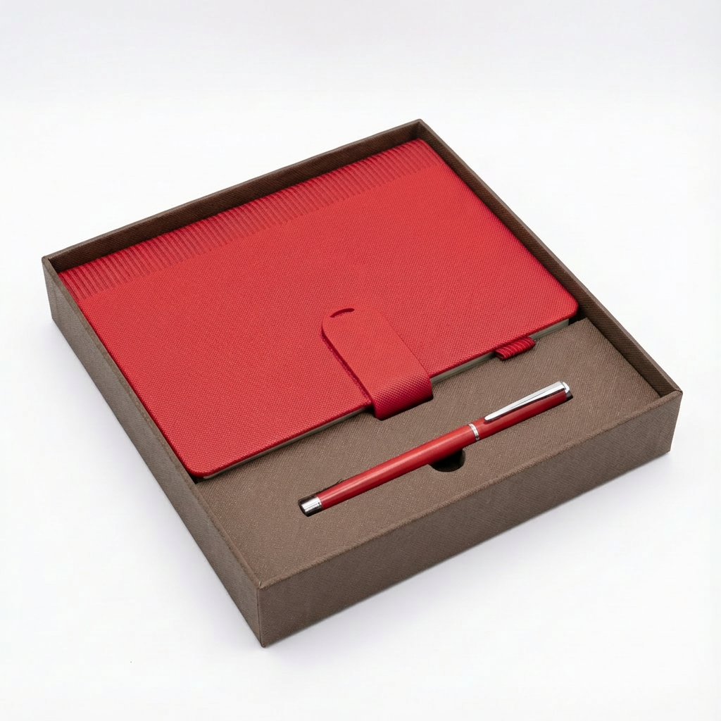 Professional Blue Textured Notebook Pen Gift Set - 2