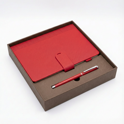 Professional Blue Textured Notebook Pen Gift Set - 2