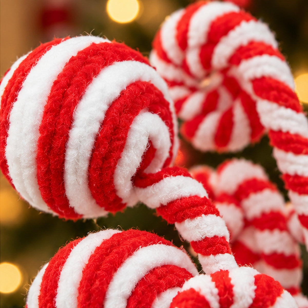 Red & White Peppermint Candy Christmas Tree Floral Pick Spray – peppermint candy swirl and lollipop closeup