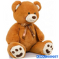 Teddy Bear Stuffed Animal 4ft, Big Teddy Bear Plush for Baby Shower, Life Size Stuffed Bear Gifts for Kids, Girls, Girlfriend, Women on Valentine, Christmas, Birthday（Brown ) - 1