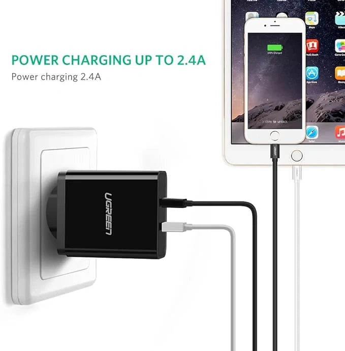 UGREEN 1 Meter USB to Lightning Cable Nickel Platted – MFI Certified ABS Shell – US155 - 20728 - 2