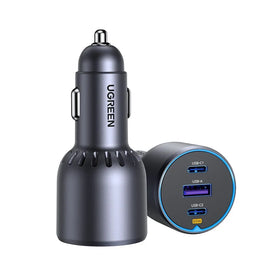 UGREEN 75W Dual Type-C & 1x USB Ports Metal Car Charger – EC703 - 35024 - 1