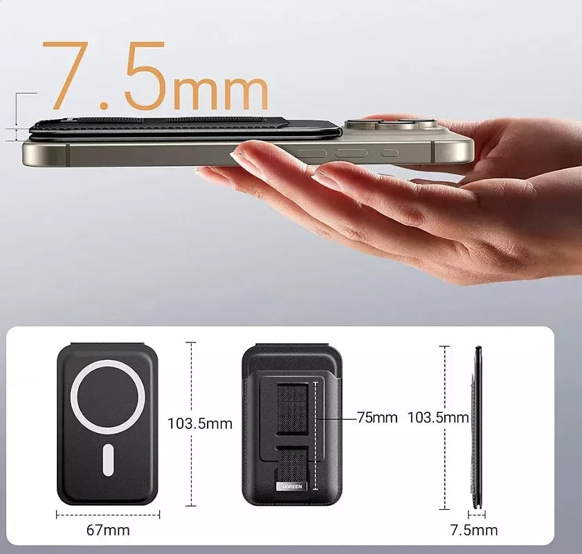 UGREEN Magnetic Wallet with Stand + Grip – LP837 - 45166 - 4