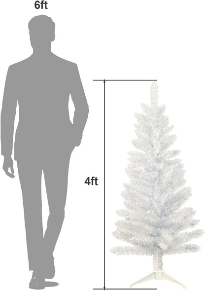 White Christmas Tree 4ft Plastic stand - 2